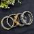 Oxidized Vintage Dual Tone Bangle Set of 4pc, Indian Kada Bracelet, Tribal Boho Jewelry