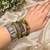 Oxidized Vintage Dual Tone Bangle Set of 4pc, Indian Kada Bracelet, Tribal Boho Jewelry