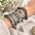 Antique square kada set of 5 pc, vintage handmade bangle kada stack
