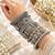 Set of 7pc Vintage Oxidized Silver Brass Kada Bangles