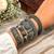Openable Screw Hand kada Oxidized Silver Bangle Set, 5 Piece Indian Tribal Bracelet Set