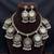 Tribal Coin Charms with Ghungroo necklace, Afghani Oxidized Silver Necklace Set
