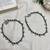Traditional Indian Black Onyx Bead Anklets Set