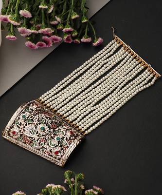 Multicolor gold plated jadau bracelet 2