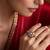 Gold plated polki adjustable ring