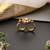 Gold plated polki adjustable ring