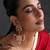 Gold plated multicolor polki dangler earrings