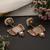 Gold plated multicolor polki dangler earrings