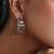 Gold plated ruby red polki hoop earrings