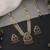 Gold plated mint green polki necklace set