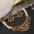 Gold plated multicolor temple motif choker set