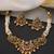 Gold plated multicolor temple motif choker set