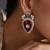 Ruby red and green polki stud earrings