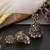 Gold plated white beaded polki jhumka earrings