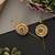 Gold plated multicolor polki ear cuffs