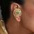 Gold plated multicolor polki ear cuffs