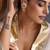 Gold plated multicolor polki ear cuffs