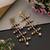 Gold plated blue polki dangler earrings
