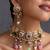 Gold plated multicolor polki choker set