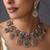 Gold plated multicolor polki necklace set