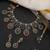 Gold plated multicolor polki necklace set