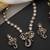 Gold plated emerald green polki pendant necklace set