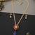 Gold plated multicolor polki blue pendant necklace set