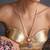 Gold plated multicolor polki blue pendant necklace set