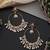 Gold plated multicolor jadau chandbali earrings