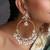 Gold plated multicolor jadau chandbali earrings