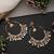 Gold plated multicolor jadau chandbali earrings