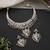Gold plated blue jadau necklace set