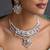 Gold plated blue jadau necklace set