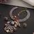 Gold plated multicolor polki pendant necklace set