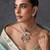 Gold plated multicolor polki pendant necklace set