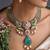 Gold plated blue polki necklace set