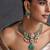 Gold plated blue polki necklace set