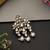 Gold plated white polki brooch