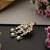 Gold plated white polki brooch