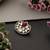 Gold plated red polki brooch