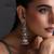 Green polki dangler jhumka earrings