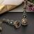 Green polki dangler jhumka earrings