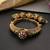 Gold plated green polki kada