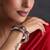 Gold plated ruby red polki kada