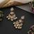 Gold plated white polki pearls chandbali earrings