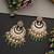Gold plated mint green polki chandbali earrings