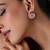 Ruby red polki stud earrings
