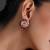 Ruby red polki stud earrings