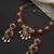 Gold plated ruby red polki necklace set
