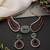 Emerald green ruby pink zirconia choker set